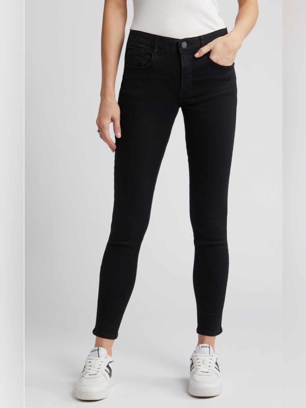 Wit & Wisdom Sophie Black High-Rise Skinny Ankle Jeans size 12